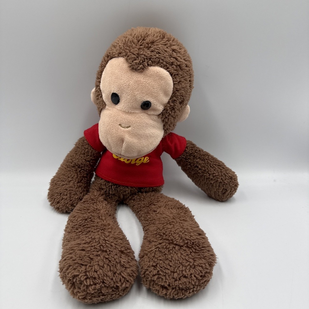Rare Curious George 14" Gund Plush Monkey Universal Studios 4030391 Red Shirt